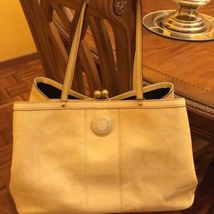 White coach bag